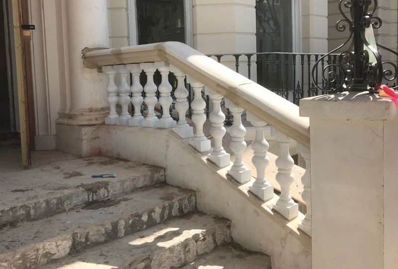 Stone balustrades work in progress