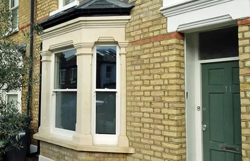 New bay window and render removal by London Stonemasonry