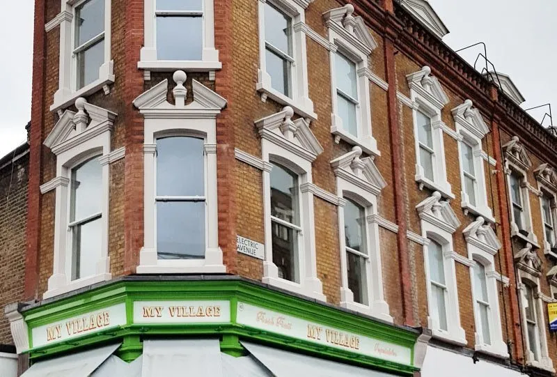 Buildings we restored on Electric Avenue, Brixton