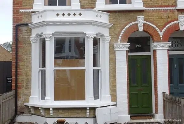 A bay window we repaired, after sending a report to the insurer