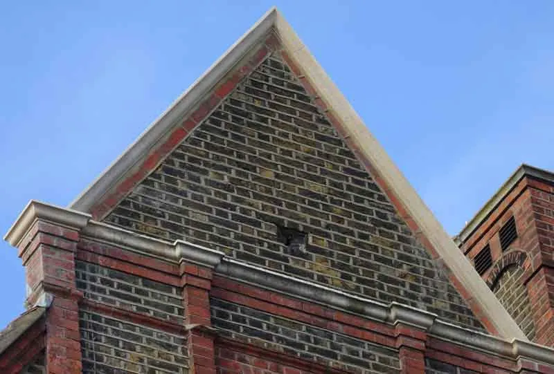 Gable end wall repairs by London Stonemasonry