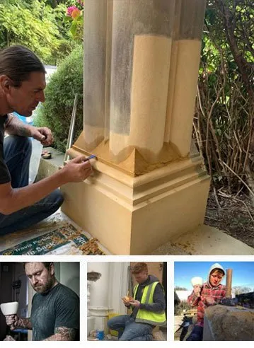 Stonemasons at work in London