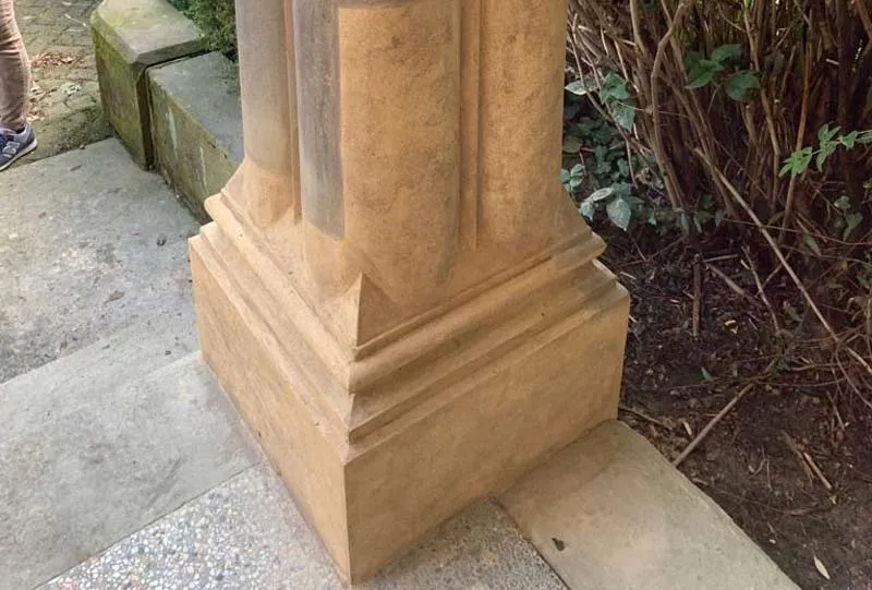 Repaired stone column, London