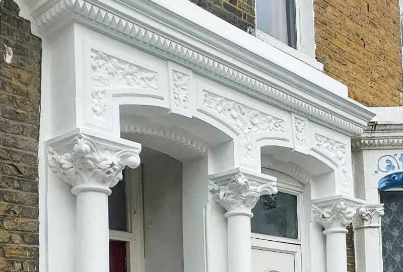 Restored stone door surround LOndon