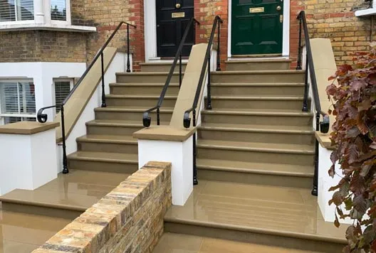 Stone steps and paving by London Stonemasonry